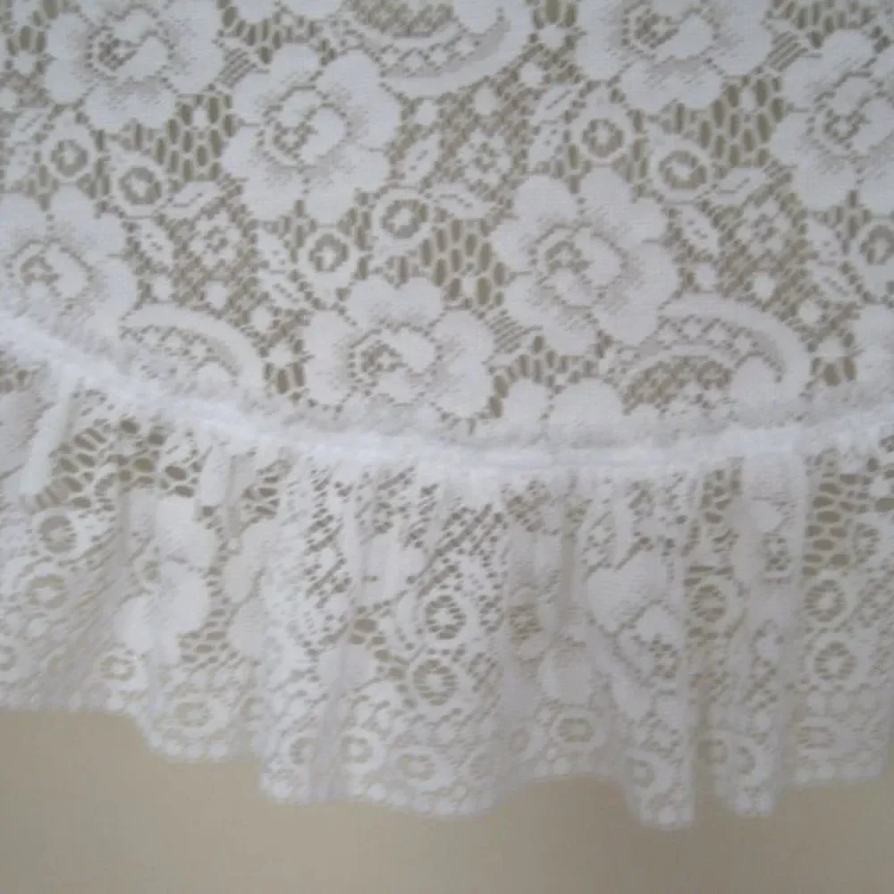 Curtain Lace Ruffled Valance Floral Flower 39.5x19